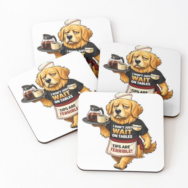 Item preview, Funny Server Life Dog Shirt – Golden Retriever Work Humor “Tips Are Terrible” designed and sold by Gentlestate.