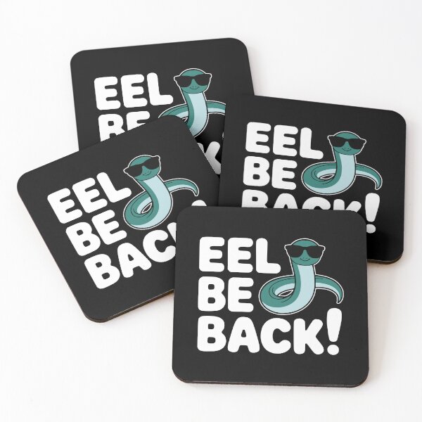 Item preview, Eel Be Back! Funny Eel Pun Illustration designed and sold by PMCreative.
