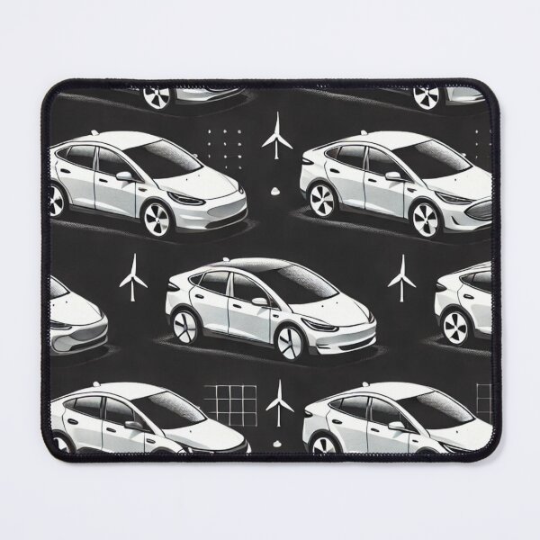 Item preview, Red Tesla Model 3 Cubist Pattern designed and sold by TEEJAMBOREE.