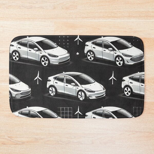 Item preview, Red Tesla Model 3 Cubist Pattern designed and sold by TEEJAMBOREE.