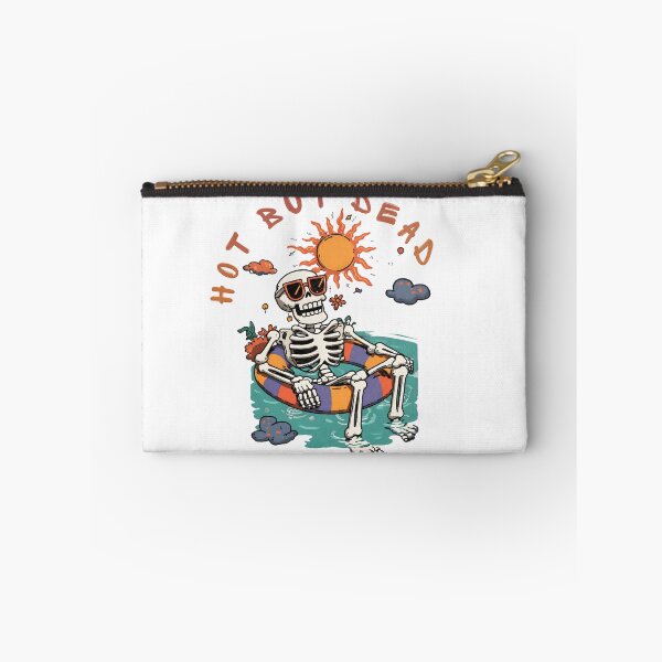 Item preview, Hot To Dead Funny Skeleton Summer Float Beach Vibes Retro Sunset Tropical Chill designed and sold by Region.