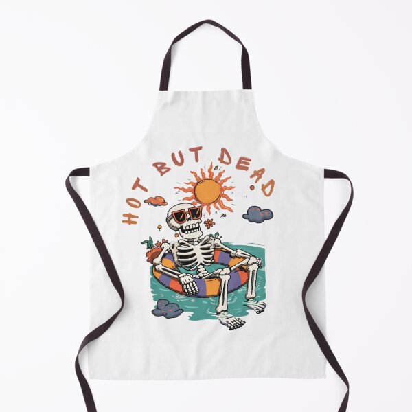 Item preview, Hot To Dead Funny Skeleton Summer Float Beach Vibes Retro Sunset Tropical Chill designed and sold by Region.