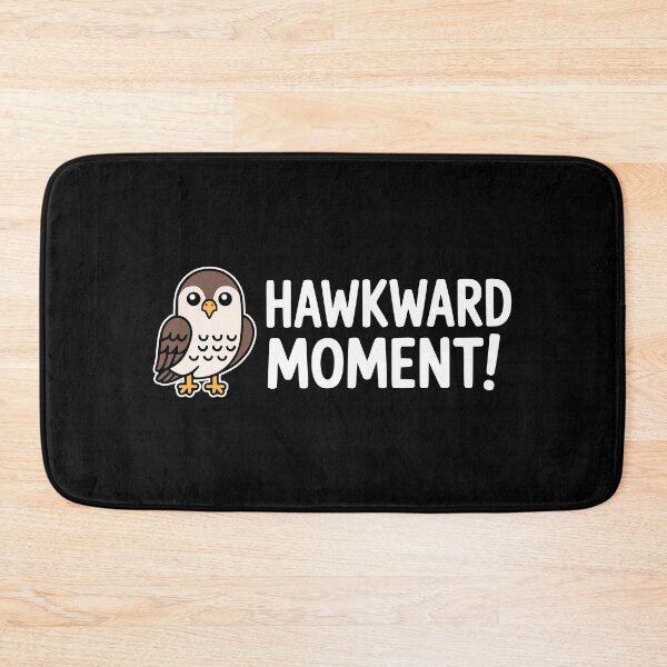 Item preview, Hawkward Moment! Funny Hawk Pun Illustration designed and sold by PMCreative.