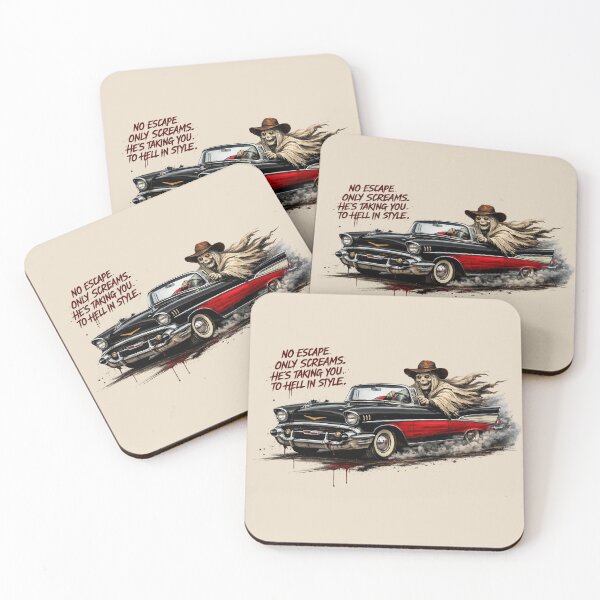 Item preview, Hell Ride Classic Car Skeleton Driver designed and sold by Retro Arabica.