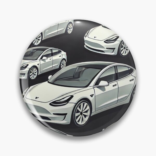 Item preview, Red Tesla Model 3 Cubist Pattern designed and sold by TEEJAMBOREE.
