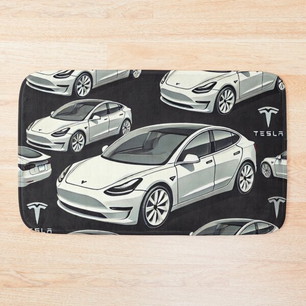 Item preview, Red Tesla Model 3 Cubist Pattern designed and sold by TEEJAMBOREE.