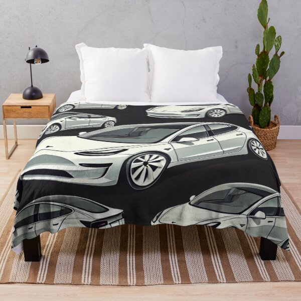 Item preview, Red Tesla Model 3 Cubist Pattern designed and sold by TEEJAMBOREE.