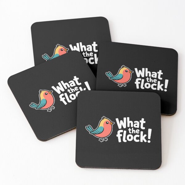 Item preview, What the Flock! Funny Bird Pun Illustration designed and sold by PMCreative.