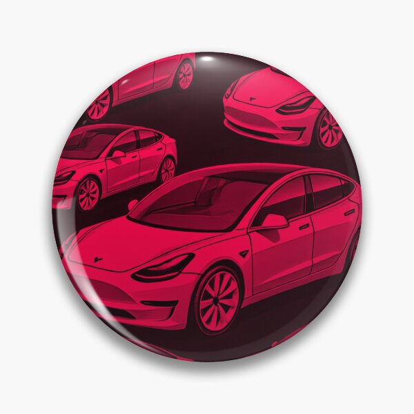 Item preview, Red Tesla Model 3 Cubist Pattern designed and sold by TEEJAMBOREE.