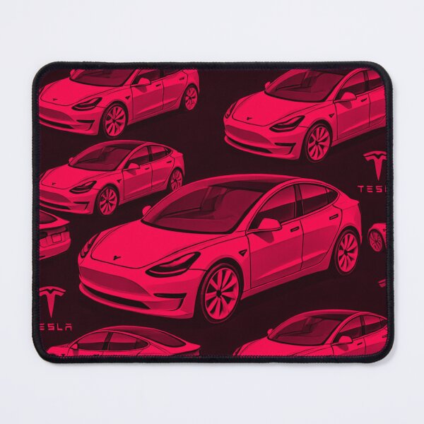 Item preview, Red Tesla Model 3 Cubist Pattern designed and sold by TEEJAMBOREE.
