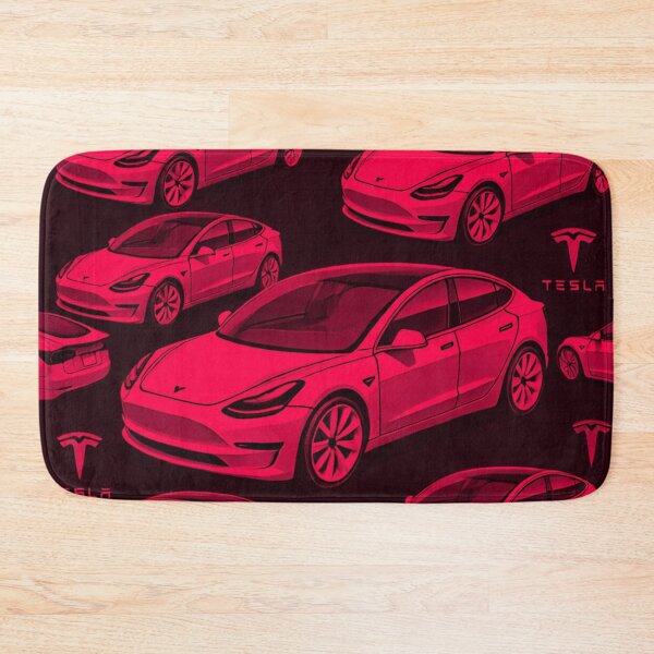 Item preview, Red Tesla Model 3 Cubist Pattern designed and sold by TEEJAMBOREE.