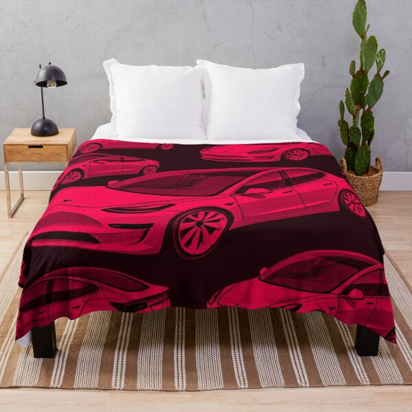 Item preview, Red Tesla Model 3 Cubist Pattern designed and sold by TEEJAMBOREE.