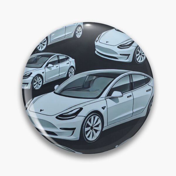 Item preview, Red Tesla Model 3 Cubist Pattern designed and sold by TEEJAMBOREE.