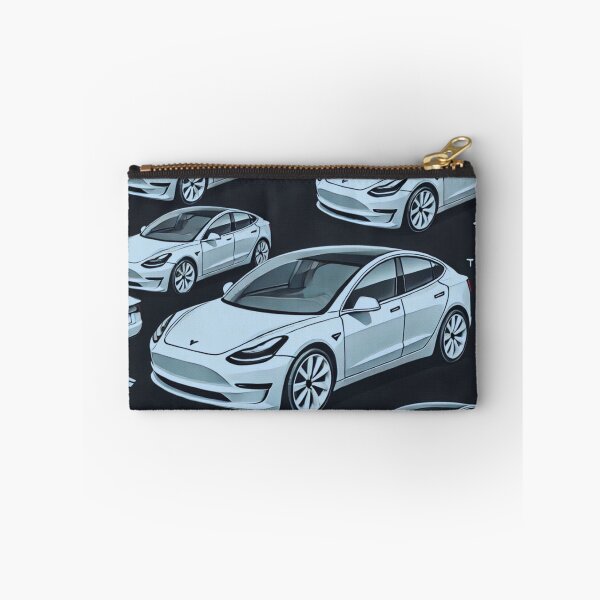 Item preview, Red Tesla Model 3 Cubist Pattern designed and sold by TEEJAMBOREE.