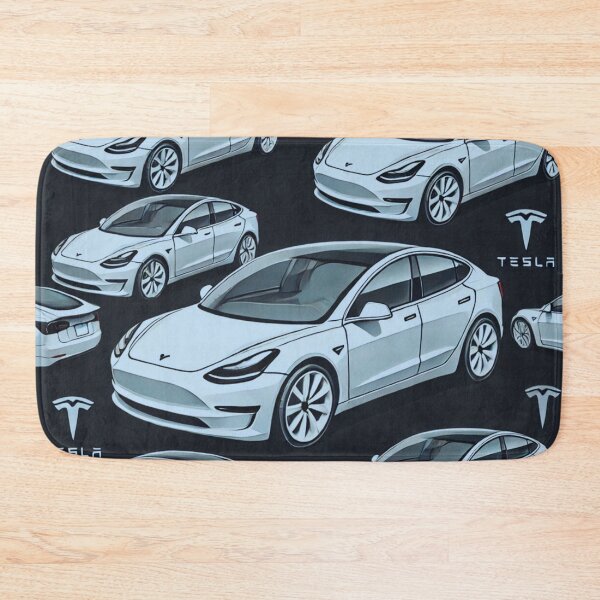 Item preview, Red Tesla Model 3 Cubist Pattern designed and sold by TEEJAMBOREE.