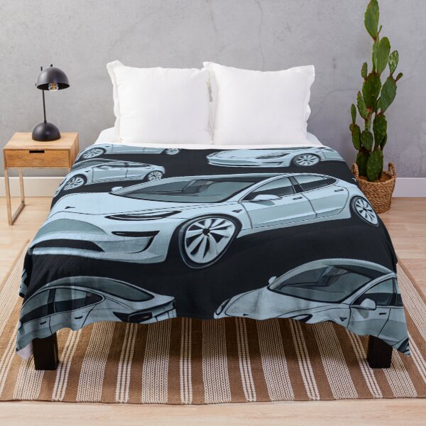 Item preview, Red Tesla Model 3 Cubist Pattern designed and sold by TEEJAMBOREE.