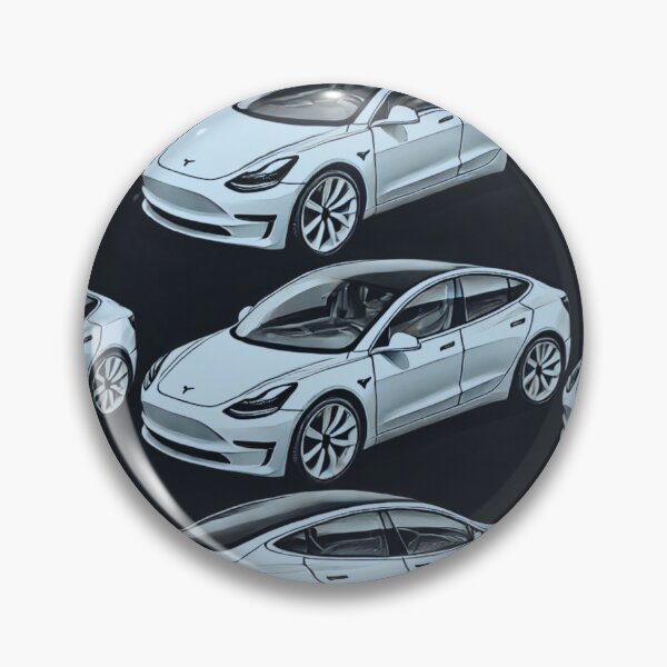 Item preview, Red Tesla Model 3 Cubist Pattern designed and sold by TEEJAMBOREE.