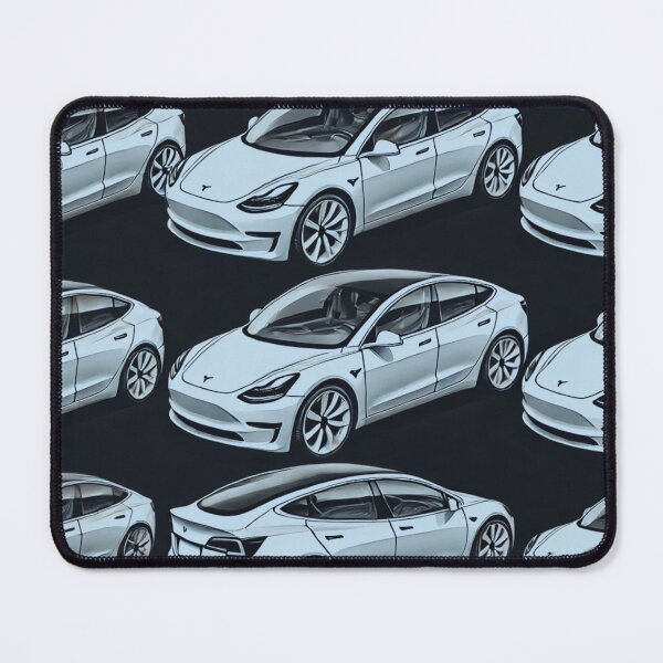 Item preview, Red Tesla Model 3 Cubist Pattern designed and sold by TEEJAMBOREE.
