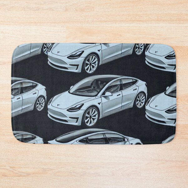 Item preview, Red Tesla Model 3 Cubist Pattern designed and sold by TEEJAMBOREE.