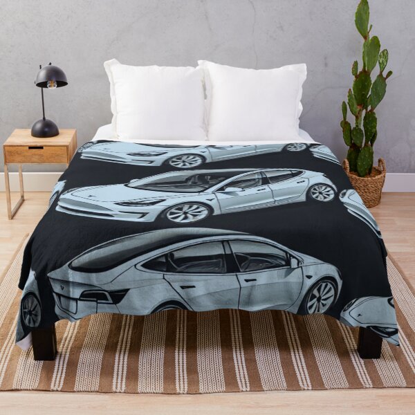 Item preview, Red Tesla Model 3 Cubist Pattern designed and sold by TEEJAMBOREE.