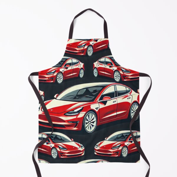 Item preview, Red Tesla Model 3 Cubist Pattern designed and sold by TEEJAMBOREE.