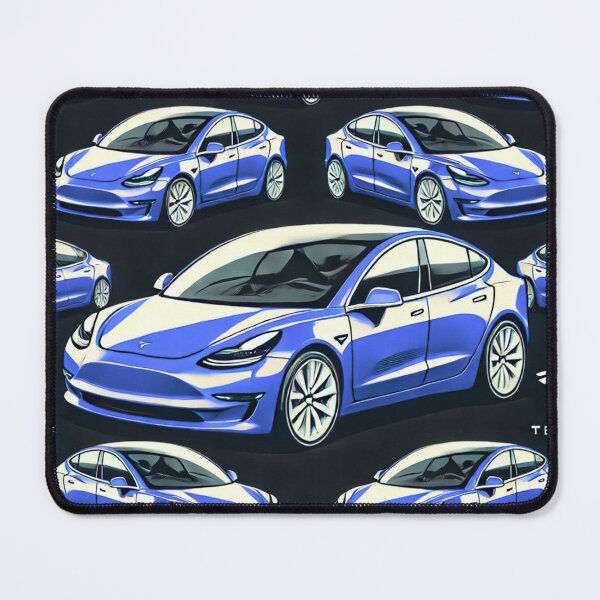 Item preview, Red Tesla Model 3 Cubist Pattern designed and sold by TEEJAMBOREE.