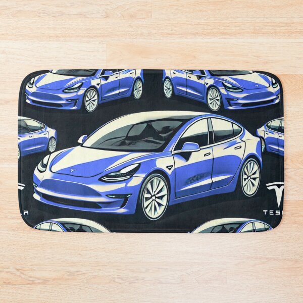Item preview, Red Tesla Model 3 Cubist Pattern designed and sold by TEEJAMBOREE.