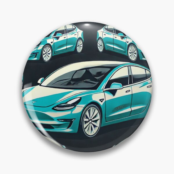 Item preview, Red Tesla Model 3 Cubist Pattern designed and sold by TEEJAMBOREE.