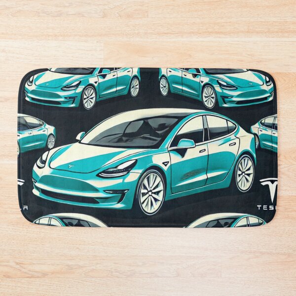 Item preview, Red Tesla Model 3 Cubist Pattern designed and sold by TEEJAMBOREE.