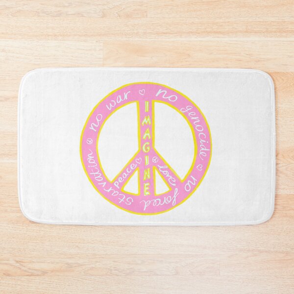 Item preview, Peace & Love Message Design – Imagine No War, Peace Symbol Soft Pink Yellow designed and sold by covetedcove.