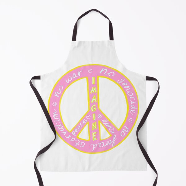 Item preview, Peace & Love Message Design – Imagine No War, Peace Symbol Soft Pink Yellow designed and sold by covetedcove.