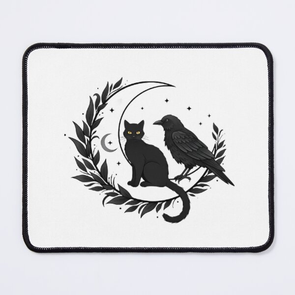 Item preview, Celestial Raven Cat Emblem designed and sold by IllumeInk.