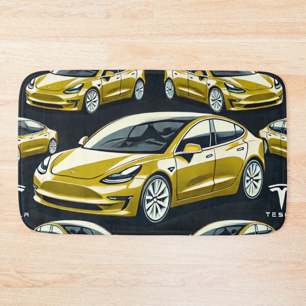 Item preview, Red Tesla Model 3 Cubist Pattern designed and sold by TEEJAMBOREE.