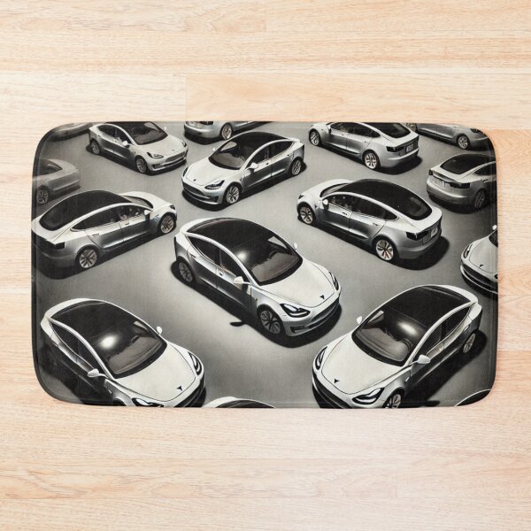 Item preview, Red Tesla Model 3 Cubist Pattern designed and sold by TEEJAMBOREE.