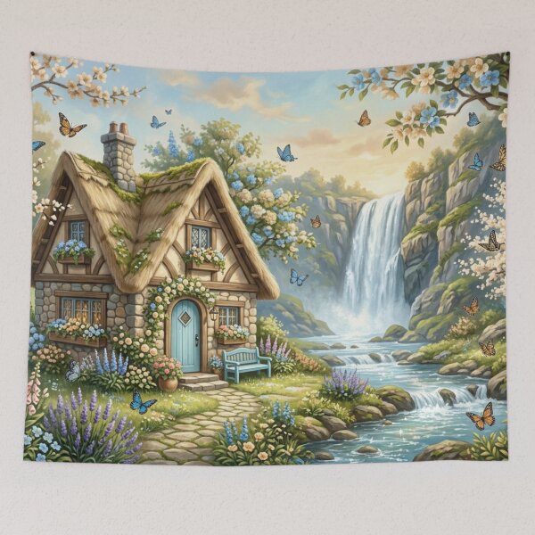 Item preview, Enchanted garden with a small house designed and sold by Sigtrix.