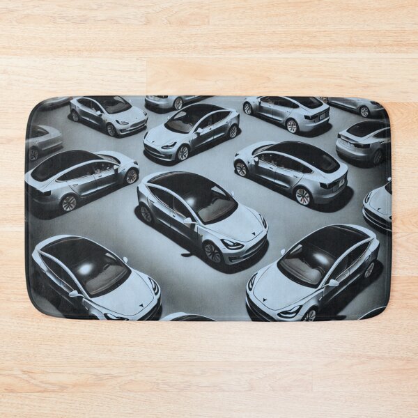 Item preview, Red Tesla Model 3 Cubist Pattern designed and sold by TEEJAMBOREE.