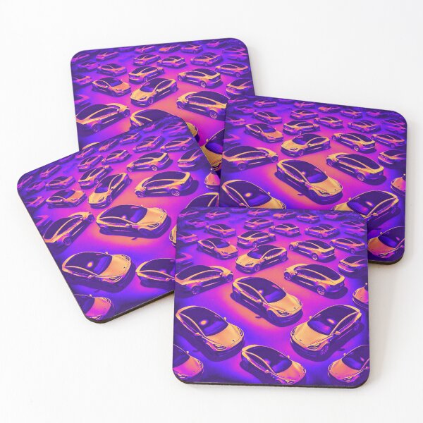 Item preview, Red Tesla Model 3 Cubist Pattern designed and sold by TEEJAMBOREE.