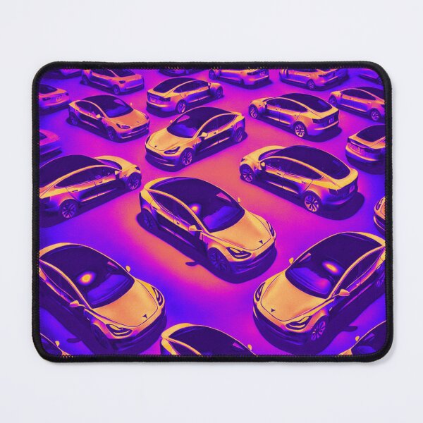 Item preview, Red Tesla Model 3 Cubist Pattern designed and sold by TEEJAMBOREE.