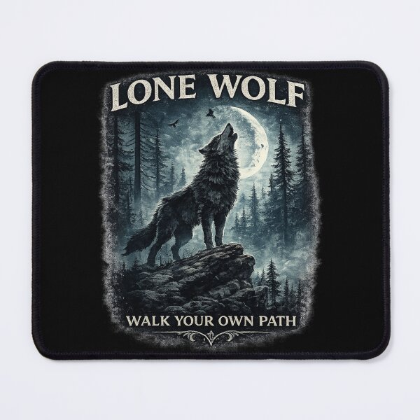 Item preview, Lone Wolf – Walk Your Own Path – Wolf Gift for Nature Lovers, Wild Spirit Tee designed and sold by Anyshca.