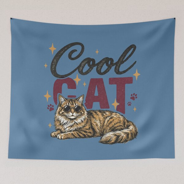 Item preview, Cool Cat Retro Vibes designed and sold by AwesomeBeyondLimits.