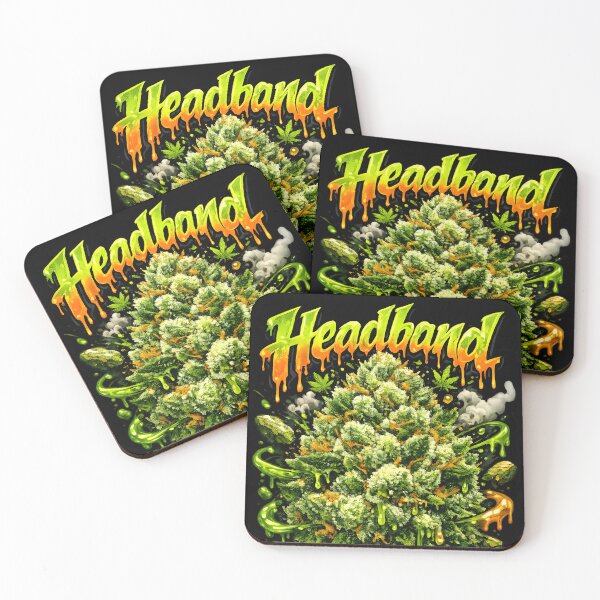 Item preview, Headband Graffiti Print | Earthy Diesel Hybrid Strain Typography | Relaxing Pressure 420 designed and sold by WAUZ.