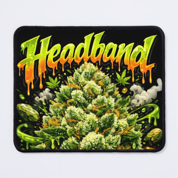 Item preview, Headband Graffiti Print | Earthy Diesel Hybrid Strain Typography | Relaxing Pressure 420 designed and sold by WAUZ.