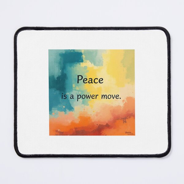 Item preview, Peace is a power move, inspirational quote designed and sold by ResurgenceArts.