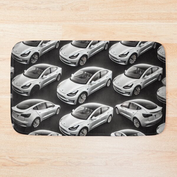 Item preview, Red Tesla Model 3 Cubist Pattern designed and sold by TEEJAMBOREE.
