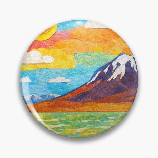 Item preview, Majestic Mountain View, Watercolor Papercut, Childrens Book Illustration designed and sold by SWSandraWechner.