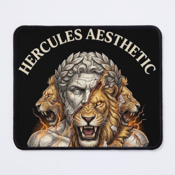 Item preview, Hercules Aesthetic: Primal Strength - Surreal Lion Greek Statue designed and sold by ArtisticlyVibes.