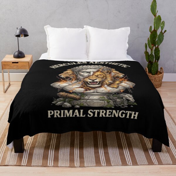 Item preview, Hercules Aesthetic: Primal Strength - Surreal Lion Greek Statue designed and sold by ArtisticlyVibes.