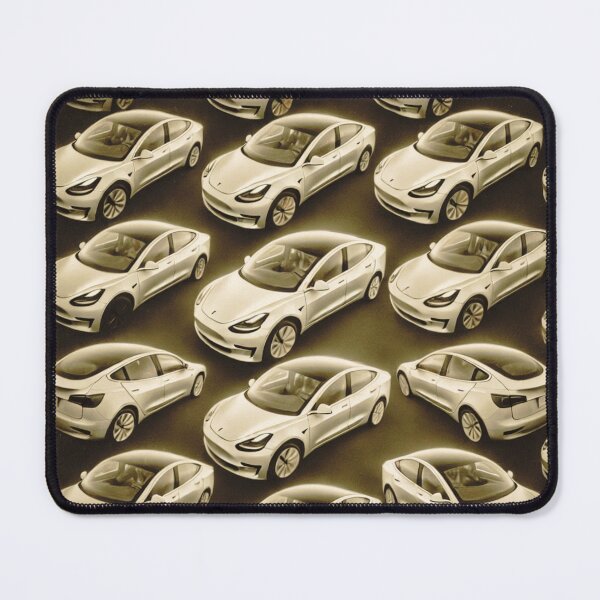 Item preview, Red Tesla Model 3 Cubist Pattern designed and sold by TEEJAMBOREE.
