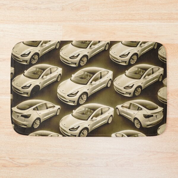 Item preview, Red Tesla Model 3 Cubist Pattern designed and sold by TEEJAMBOREE.