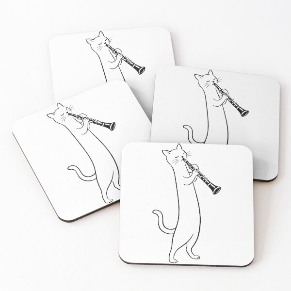 Item preview, Cat Playing Clarinet Music Funny Musician Lover Clarinetist designed and sold by GR-ART.